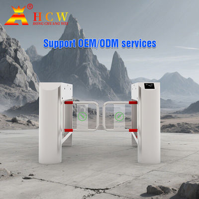 HCW Outdoor Pedestrian Gate Access Control SS304 Fast Channel Turnstile Barrier Gate 50HZ