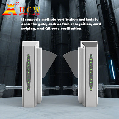 Smart RFID Card Retractable Flap Barrier Gym Turnstile Pedestrian Access Control