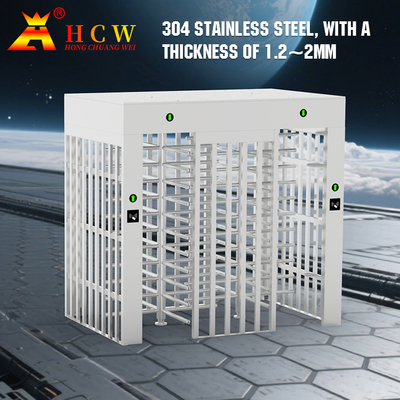 SUS304 Full Height Turnstile Pedestrian Access Control With RFID