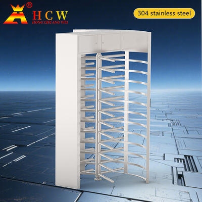 HCW Sus304 Full Height Pedestrian Revolving Gate Turnstile Face Recognition Corrosion Resistance