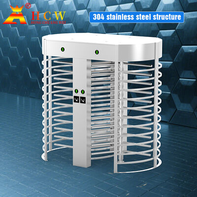 HCW Full Height Turnstile with 120° Full Height Movement ISO 9001/CE Certified and 5 Million-Cycle Lifespan