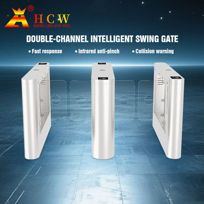 HCW Turnstile Security Gates Supermarkt Swing Gate Vingerafdruk Turnstile Flap Barrier
