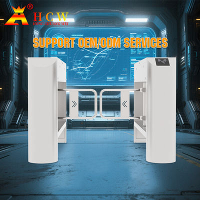HCW IP44 Swing Barrier Turnstile 40W Stainless Steel 304 Pedestrian Turnstile Gate