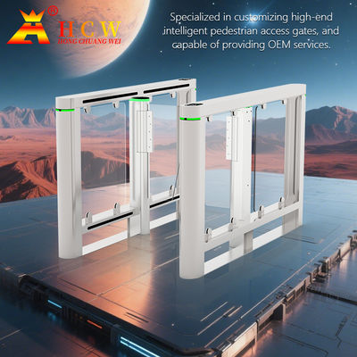 Hcw Automatische Draaiwielpoort Led Indicator Anti Smashing Ss304 Security Induction Channel 40w