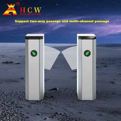 Flap Turnstile Voetganger RFID Gezichtsherkenning Vingerafdruk Toegangscontrole voor Office Hotel