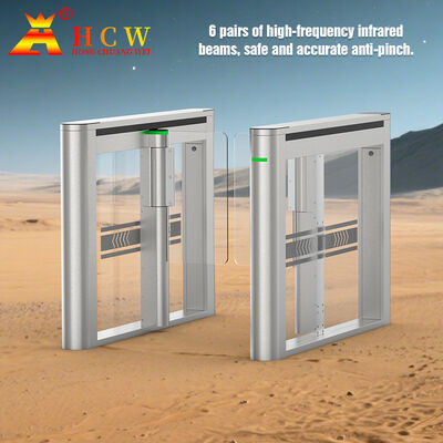 HCW Speed Gate Turnstile with 1-Second Operation 600-1000mm Channel Width and 5 Million Cycle Lifespan