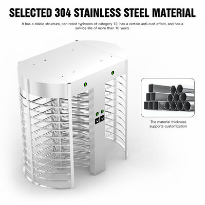 HCW Full Height Turnstile with 120° Full Height Movement ISO 9001/CE Certified and 5 Million-Cycle Lifespan