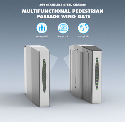 HCW Wing Gate Draaibaar met 40W DC borstelloze motor RS485/RS232 Interface en RS485/RS232 Interface Flap Barrier Draaibaar