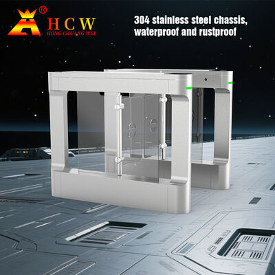 HCW IP42 Swing Barrier Turnstile,10mm Plexiglass Security Turnstile Gate and 30-40 People/Minute Throughput for Secure Access Control